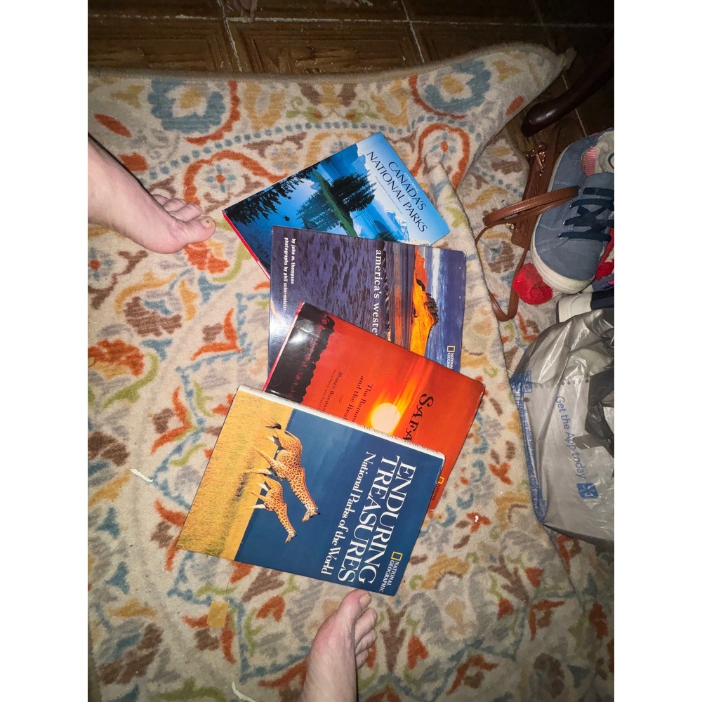 National Geographic Coffee Table Book Lot Maine Safari National Parks Hardcover